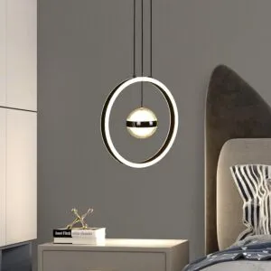 إنارة معلقة مودرن لون الانارة 3 اضاءات 48 واط جيراي - أسود