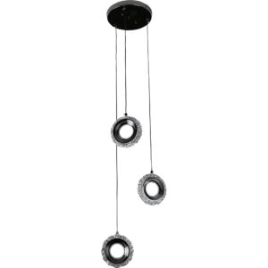 إنارة معلقة مودرن 3 اضاءات ثلاثي رونار - 12 واط - اسود