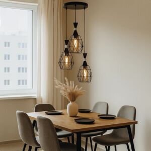 إنارة معلقة ثلاثية فيانسا E27 - اسود