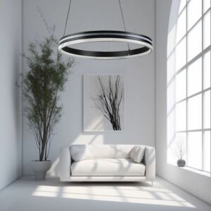 ثريا مودرن 3 اضاءات قطر 40 سم - اسود