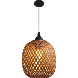 انارة معلقة 2 متر خيزران E27x1L قطر20 سم