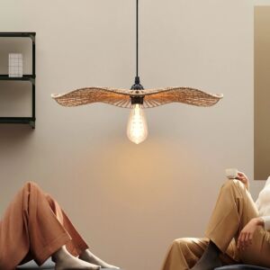 انارة معلقة 2 متر خيزران E27x1L قطر 24 سم