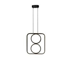 اضاءة معلقة مودرن 35x31 سم 3 اضاءات 60 واط - اسود