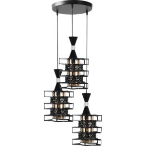 إنارة معلقة مودرن ثلاثي يارين - اسود