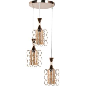 إنارة معلقة ثلاثية ويزول - ذهبي