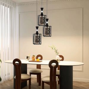 إنارة معلقة مودرن ثلاثي رتيل - اسود