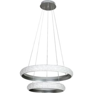 ثريا مودرن 3 اضاءات ايفت - 115 واط - فضي