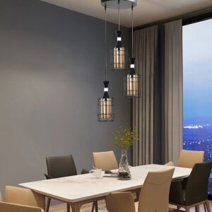 إنارة معلقة مودرن ثلاثي بيرو - اسود