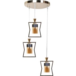 إنارة معلقة ثلاثية روزي - ذهبي