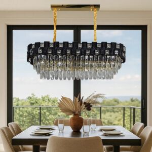 ثريا ريجون مستطيلة 80 سم - اسود