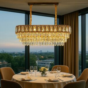 ثريا ريبيلا مستطيلة 80 سم - ذهبي