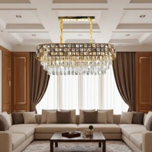 ثريا ليمودا مستطيلة 80 سم - ذهبي