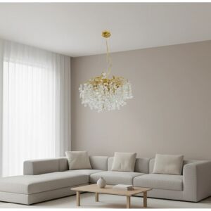 ثريا قروش مودرن - ذهبي وشفاف