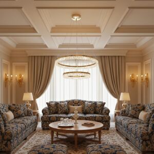 ثريا مودرن 3 اضاءات ميا - 75 واط - ذهبي