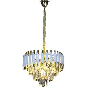 ثريا راشيل كلاسيكية 5 لمبات - ذهبي وأبيض