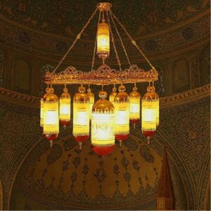 ثريا اسلامي 150x150 سم - ذهبي