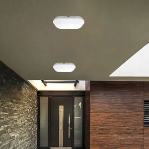 إضاءة جدارية بيضاوية ابيض سادة 20 واط - ماركة همر