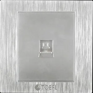 فيش منفذ كمبيوتر مفرد لون فضي توفل