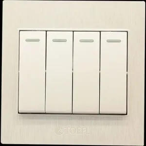 مفتاح إضاءة رباعي لون لولي توفل