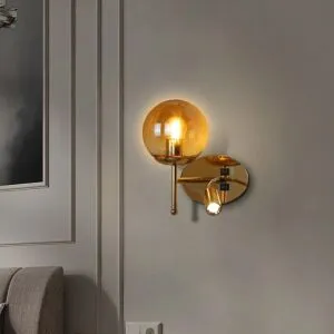 إضاءة جدارية كوين - ذهبي