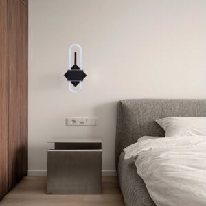 إضاءة جدارية مودرن أسود لون الانارة أصفر 12 واط