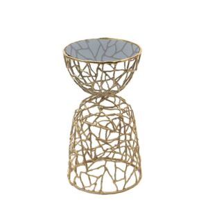 طاولة جانبية تويج - اسود وذهبي