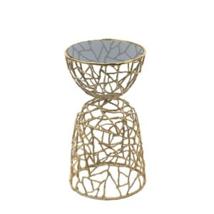 طاولة جانبية تويج - اسود وذهبي