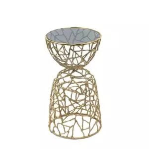 طاولة جانبية تويج - اسود وذهبي