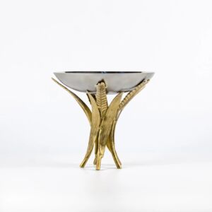 وعاء تقديم بقاعدة مرتفعة ويت جراين - ذهبي