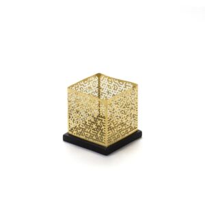 حامل شموع جالي - ذهبي