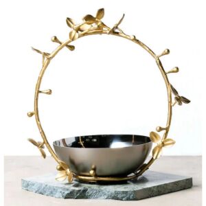 وعاء تقديم بيتر سويت - فضي وذهبي