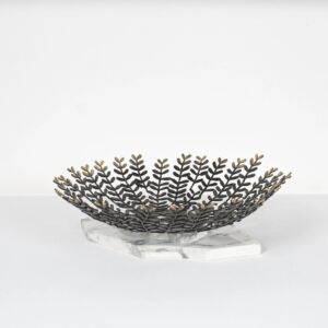 وعاء تقديم غولموهار - اسود وذهبي