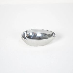 وعاء تقديم مكسرات مقوس صغير - فضي