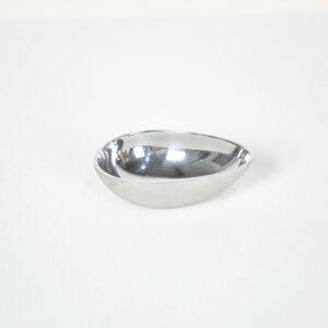 وعاء تقديم مكسرات مقوس صغير - فضي