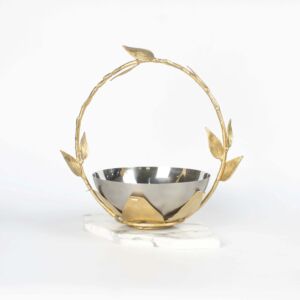 وعاء تقديم ليلي - فضي ونحاسي