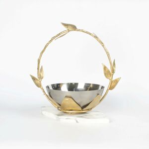 وعاء تقديم ليلي - فضي ونحاسي