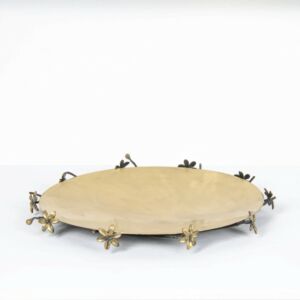 صينية تقديم أوركيد - نحاسي