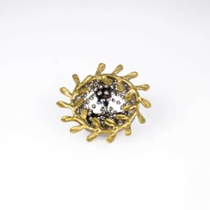 مصفاة شاي إملي - ذهبي وفضي