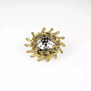 مصفاة شاي إملي - ذهبي وفضي