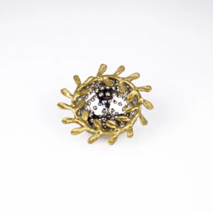 مصفاة شاي إملي - ذهبي وفضي