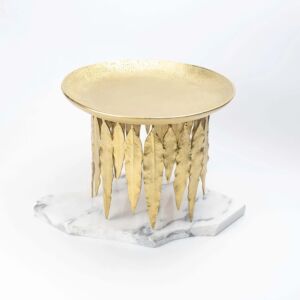 طبق تقديم بقاعدة مرتفعة اشوكا - ذهبي