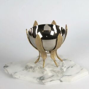 وعاء تقديم برال - ذهبي وفضي