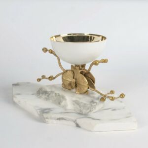 مبخرة أوركيد - ذهبي وأبيض