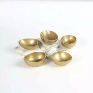 طقم اوعية لينو - 5 قطع - ذهبي