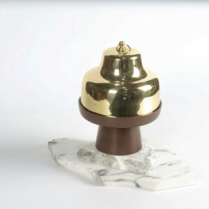 وعاء تقديم بغطاء أركو - ذهبي واحمر