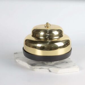 وعاء تقديم بغطاء ريفا - ذهبي وبني