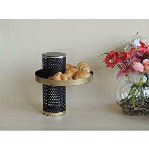 وعاء تقديم بقاعدة  اليجانس تاور - اسود 