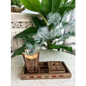 طقم مبخرة شرقية - بني