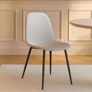 كرسي طاولة طعام بلوتو - رمادي فاتح وأسود