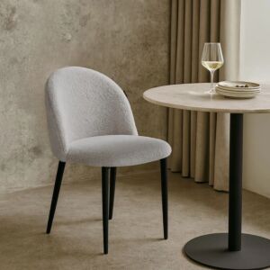 كرسي طاولة طعام الينارلو - رمادي وأسود